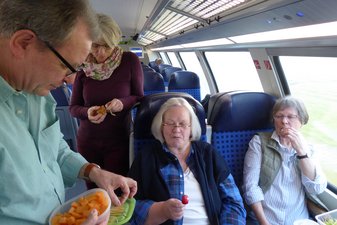 Rückfahrt mit der Bahn